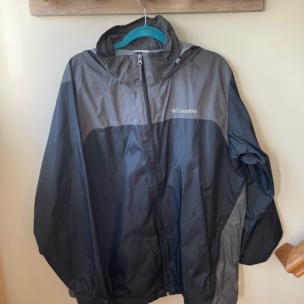 Columbia size large rain jacket.